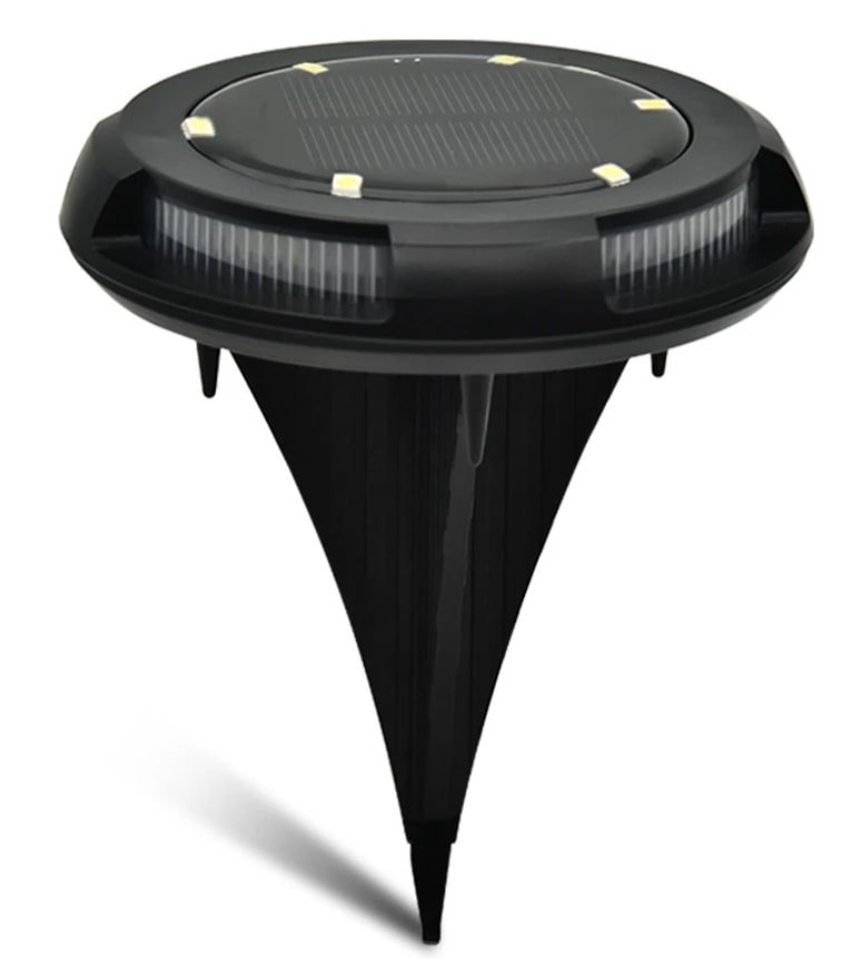 Set 4 lampi subterane de gradina cu panou solar